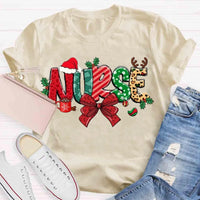 Festive Holiday Nurse Shirt, Christmas School Nurse T-Shirt, Adorable Winter Medical Graphic Tee, School Nursing Staff Appreciation Tee Present