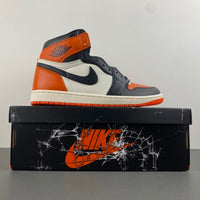 High Top Sneakers, White Black Orange Colorway, Lace Up Design, Casual Gift for Sneaker Fans
