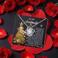 Rotating Rose Box CZ Crystal Pendant, Soulmate Love Knot Necklace, Christmas Tree Message Card Jewelry, Romantic Anniversary Present