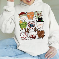 Humorous Holiday Teeth Graphic Hooded Sweatshirt, Christmas Dental Hoodie, Adorable Dentist Pullover, Dental Assistant Hygienist Xmas Sweatshirt