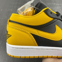 Low Top Sneakers, Black Yellow Colorway, Lace Up Design, Casual Gift for Sneaker Fans