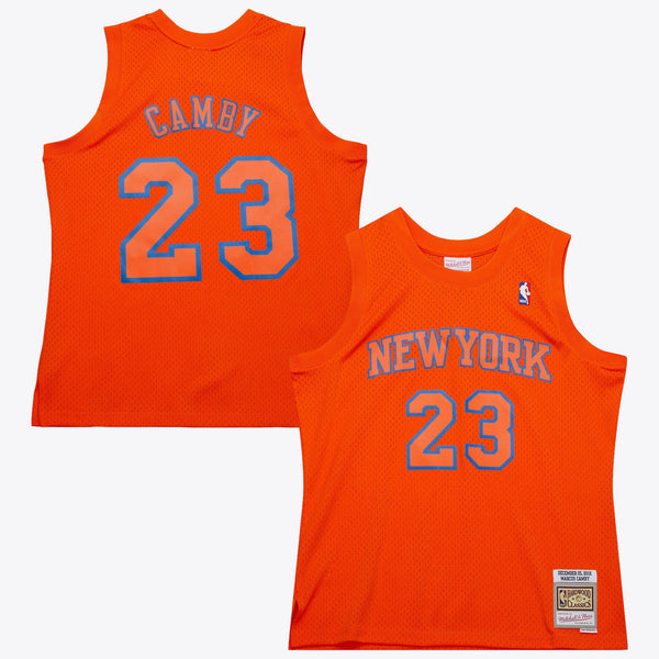 New York Knicks Marcus Camby 2012 Day Authentic Jersey - Orange