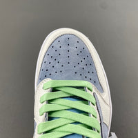 Low Top Sneakers, White Green Gray Colorway, Reverse Hook Design, Lace Up Design, Casual Gift for Sneaker Fans