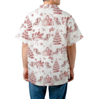 Festive Weiner Dog Aloha Shirt, Christmas Dachshund Hawaiian Shirt, Holiday Dachshund Button Down Shirt, Dog Lover Xmas Button Up Shirt