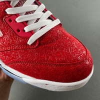 High Top Sneakers, Red Colorway, Lace Up Design, Casual Gift for Sneaker Fans