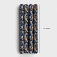 Snowy Night Christmas Gift Wrap, Winter Village Wrapping Paper, Comfy Holiday Town Watercolor Wrapping Paper, Festive Xmas Present Gift Wrap