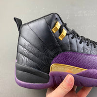 Retro High Top Sneakers, Black Yellow Purple Colorway, Leather Footwear, Lace Up Design, Casual Gift for Sneaker Fans