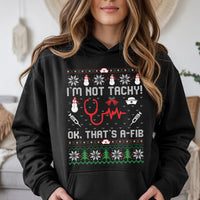 Humorous Medical Pun Christmas Hoodie, Nurse Christmas Hoodie, Ugly Sweater Nurse Holiday Hoodie, RN Healthcare Graphic Sweatshirt, Xmas Present
