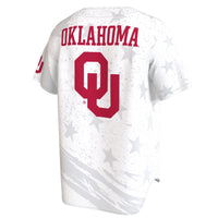 Oklahoma Sooners Lightweight Collegiate Baseball Americana Fashion Jersey - White