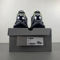 Low Top Sneakers, Black Green Silver Colorway, Lace Up Design, Casual Gift for Sneaker Fans