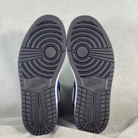 Mid Top Sneakers, Blue White Colorway, Lace Up Design, Casual Gift for Sneaker Fans