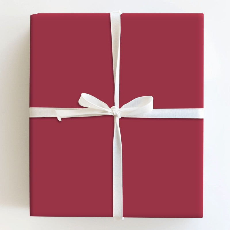 Deep Red Matte Gift Wrap Roll, Solid Burgundy Wrapping Paper, Elegant Wedding Wrapping Paper, Luxury Christmas Holiday Wrapping Paper