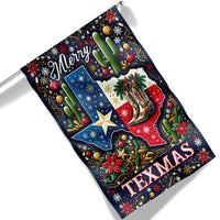 Merry Texmas Double Sided Holiday Yard Flag, Texas Christmas Garden Flag, Lone Star State Festive Flag, Southern Winter Outdoor House Decor