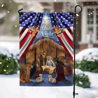 Oh Holy Night Christmas Lawn Banner, Nativity Scene Garden Flag, Religious Holiday Yard Decor, Double Sided Christian House Flag Present