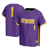 #1 ECU Pirates Lightweight Baseball Jersey - Purple
