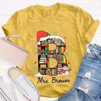 Custom Name Holiday T-Shirt, Personalized Christmas Shirt, Matching Family Xmas Tee, Festive Winter Holiday Graphic Shirt