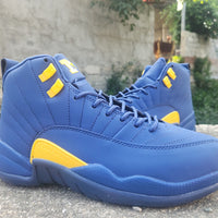 High Top Sneakers, Blue White Colorway, Lace Up Design, Casual Gift for Sneaker Fans