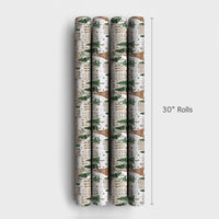 Eiffel Tower Christmas Gift Wrap, Snowy Paris Wrapping Paper, Watercolor France Winter Gift Wrap, Holiday Present Paper, Travel Lover Present
