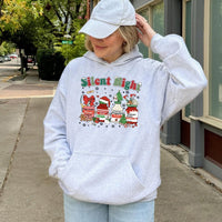 Humorous Medical Christmas Medicine Hooded Sweatshirt, Silent Night Nurse Hoodie, ICU Nurse Holiday Hoodie, Healthcare Winter Pullover Present