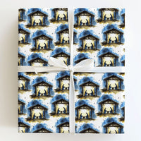 Holy Family Holiday Gift Wrap, Nativity Scene Christmas Wrapping Paper, Watercolor Religious Wrapping Paper, Christian Present Paper Roll