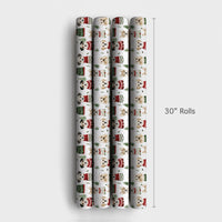 Adorable Christmas Dog Gift Wrap, Dogs in Holiday Sweaters Wrapping Paper, Festive Puppy Holiday Wrapping Paper, Dog Lover Present Paper Roll