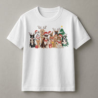 Adorable Holiday Puppy Shirt, Christmas Dogs Graphic T-Shirt, Festive Dog Lover Tee, Winter Animal Graphic Top, Christmas Present for Dog Mom