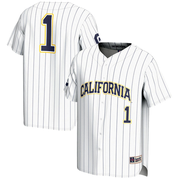 #1 Cal Bears Lightweight Baseball Fashion Jersey - White