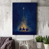 Nativity Star of Bethlehem Wall Decor, Three Wise Men Canvas Art, Religious Christian Christmas Canvas, Magi Holiday Home Present