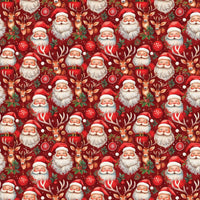 Holiday Hoopla Gift Wrap, Santa and Reindeer Wrapping Paper, Adorable Christmas Wrapping Paper, Santa Gift Wrap Roll, Festive Xmas Present Wrap