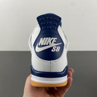 Low Top Sneakers, Blue White Gray Navy Colorway, Leather Footwear, Lace Up Design, Casual Gift for Sneaker Fans