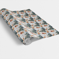 Christmas Dog Gift Wrap, Winter Golden Retriever Wrapping Paper, Adorable Snowy Puppy Gift Wrapping Paper, Holiday Dog Lover Gift Wrap Roll