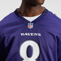 Baltimore Ravens Lamar Jackson Purple Team Game Jersey