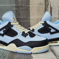 Low Top Sneakers, Blue Black Colorway, Lace Up Design, Casual Gift for Sneaker Fans