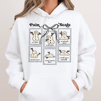 Medical Christmas Holiday Sweatshirt, Humorous Snowman Pain Scale Nurse Hoodie, RN Hospital Pullover, Healthcare Worker Xmas Sweater
