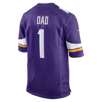 Minnesota Vikings Number 1 Dad Purple Game Jersey