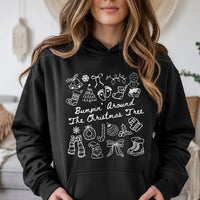 Pregnancy Announcement Hoodie, Bumpin' Around the Christmas Tree Hoodie, Adorable Maternity Holiday Sweatshirt, Expecting Mom Xmas Hoodie Present