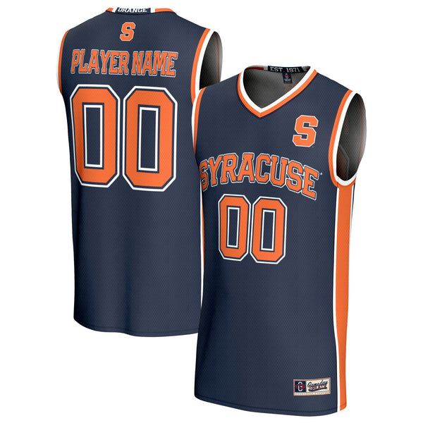Syracuse Orange Lightweight Collegiate Basketball NIL Pick-A-Player Fashion Jersey - Navy