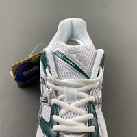 Low Top Sneakers, White Green Silver Colorway, Lace Up Design, Casual Gift for Sneaker Fans