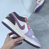 Low Top Shoes, Purple Pink Colorway, Lace Up Design, Casual Gift for Shoe Lovers