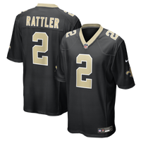 New Orleans Saints Spencer Rattler Black Team Game Jersey
