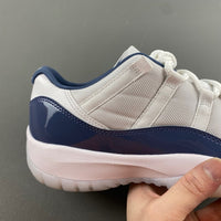 Low Top Sneakers, Navy Blue White Colorway, Lace Up Design, Casual Gift for Sneaker Fans