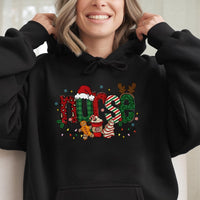 Festive Gingerbread Nurse Hooded Sweatshirt, Christmas Nurse Hoodie, Adorable Holiday Nursing Student Sweater, Xmas Nurse Present