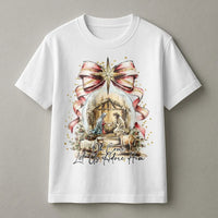 Oh Come Let Us Adore Him T-Shirt, Nativity Scene T-Shirt, Christian Christmas Graphic Tee, Holy Family Faith Shirt, Holiday Church Present