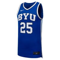 #25 Royal BYU Cougars Replica Basketball Jersey