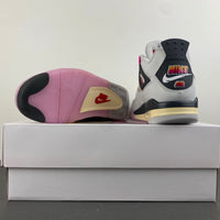 Retro Low Top Sneakers, White Black Pink Colorway, Lace Up Design, Casual Gift for Sneaker Fans