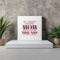 Humorous Night Before Christmas Parody Art, Humorous Mom Christmas Quote Square Canvas, Stretched Holiday Canvas Print, Humorous Present for Mom