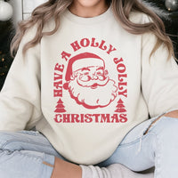 Holly Jolly Holiday Sweatshirt, Retro Santa Christmas Sweatshirt, Vintage Santa Claus Sweatshirt, Winter Xmas Crewneck, Comfy Holiday Present