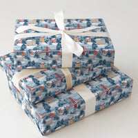 Golden Gate Bridge Gift Wrap, San Francisco Christmas Wrapping Paper, Winter Wonderland Wrapping Paper, California Holiday Gift Wrap