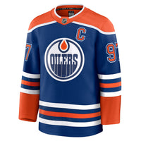 Edmonton Oilers Connor McDavid Royal Home Premium Jersey