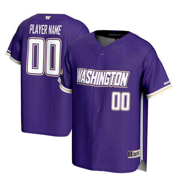 Washington Huskies NIL Pick-A-Player Lightweight Baseball Jersey - Purple